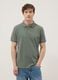 Green short-sleeved polo shirt in pure organic cotton_2