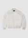 Faux Suede Bomber Jacket &ndash; Light Beige_0