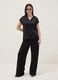 Black short-sleeve polo-collar T-shirt, regular fit_1
