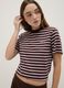 Multicolour Striped Pure Cotton Regular Fit T-shirt_0