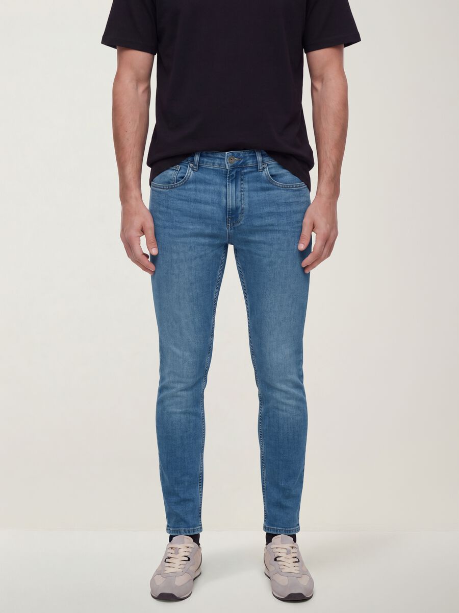 Light blue stretch-cotton skinny-fit denim jeans_1