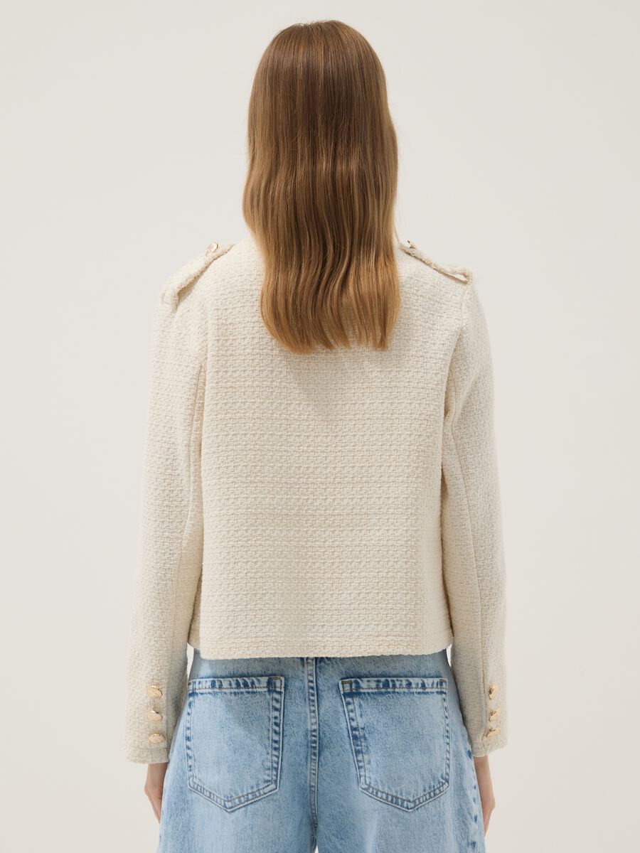 Beige cotton and viscose blend jacket_3