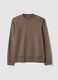 Grey crew-neck cotton-blend sweatshirt, regular fit_0