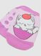 Girls' purple cotton blend socks with cat, regular fit_2