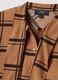 Brown checked pure viscose shirt with neck tie, regular fit_5