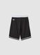 Black boys' shorts with elasticated waistband, comfort fit_4