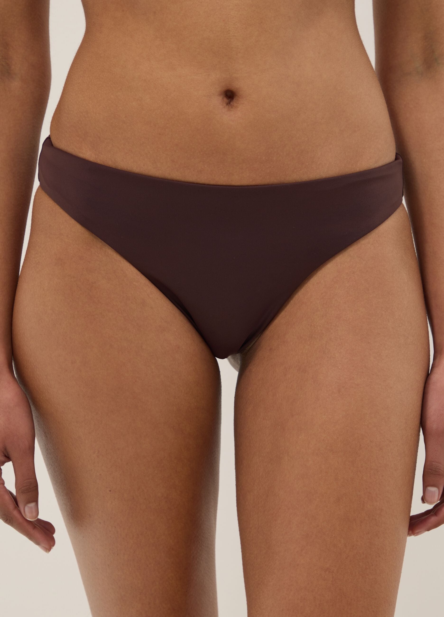 Brown stretch Brazilian bikini bottoms