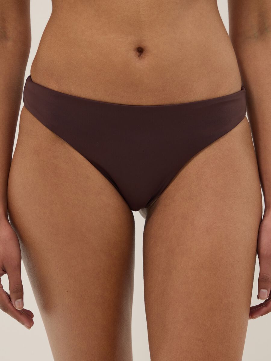 Slip bikini alla brasiliana elasticizzati marroni_1