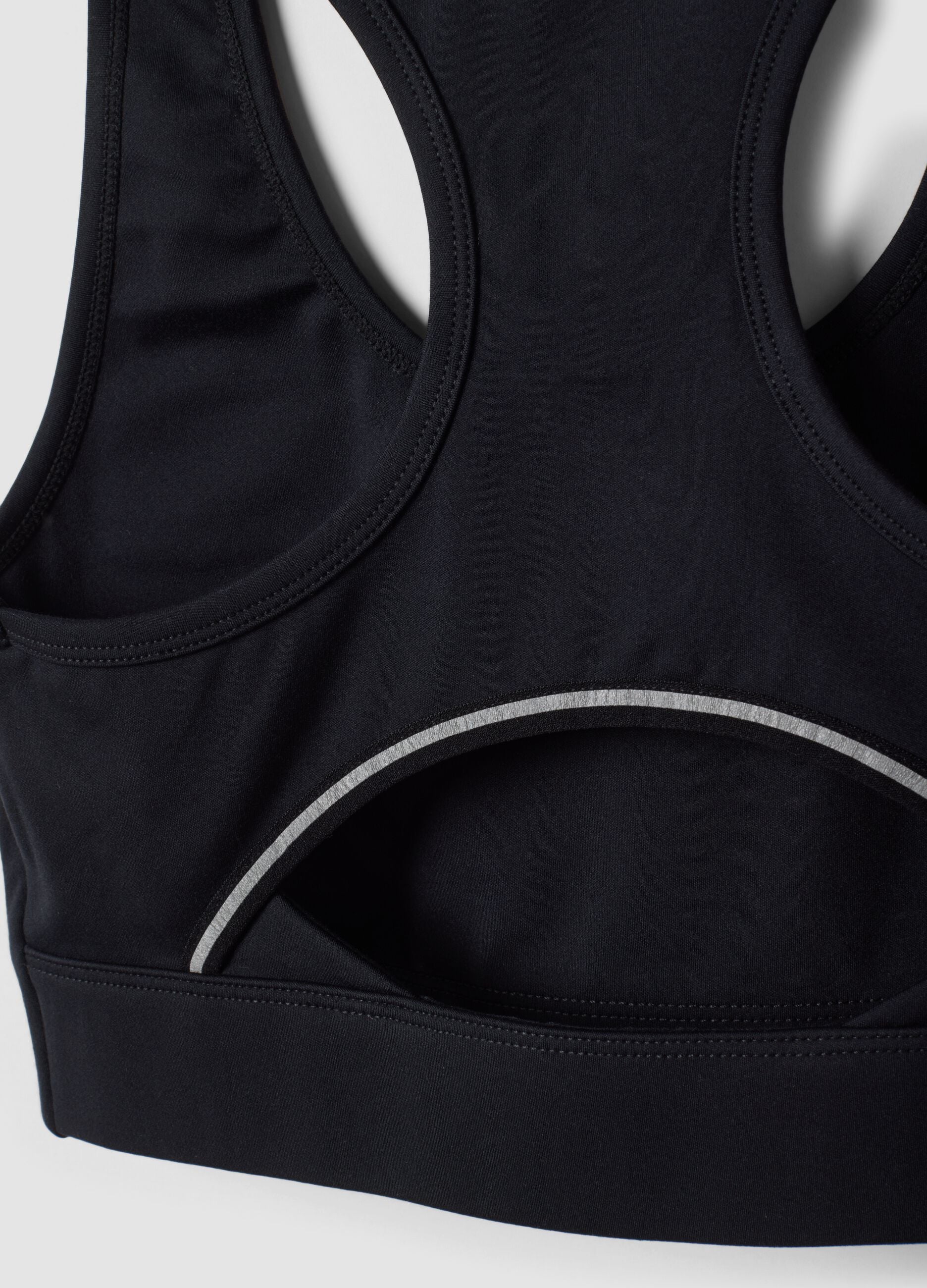 Black breathable stretch sports bra ALTAVIA STUDIO