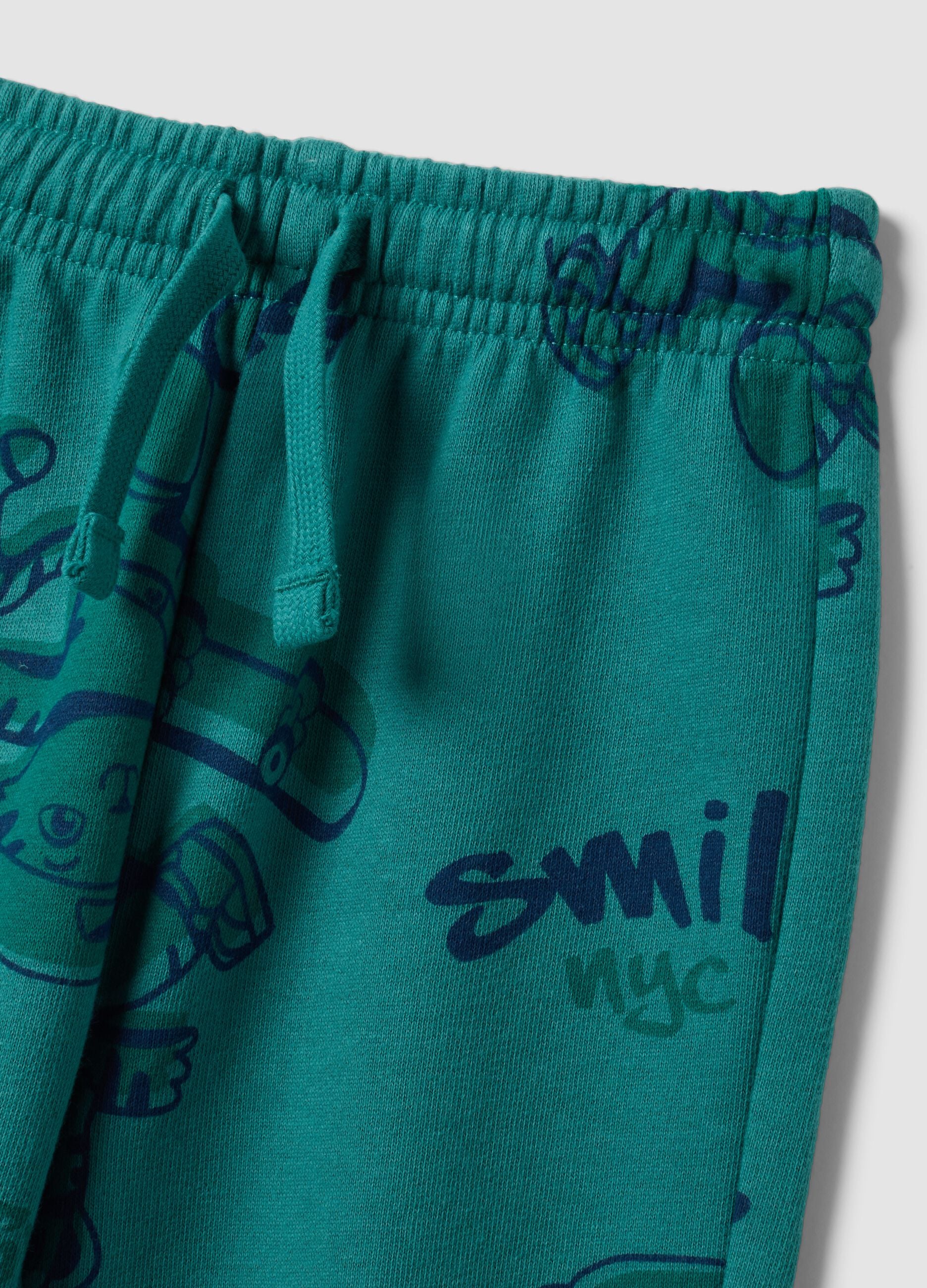 Green pure cotton jogger set for baby boy