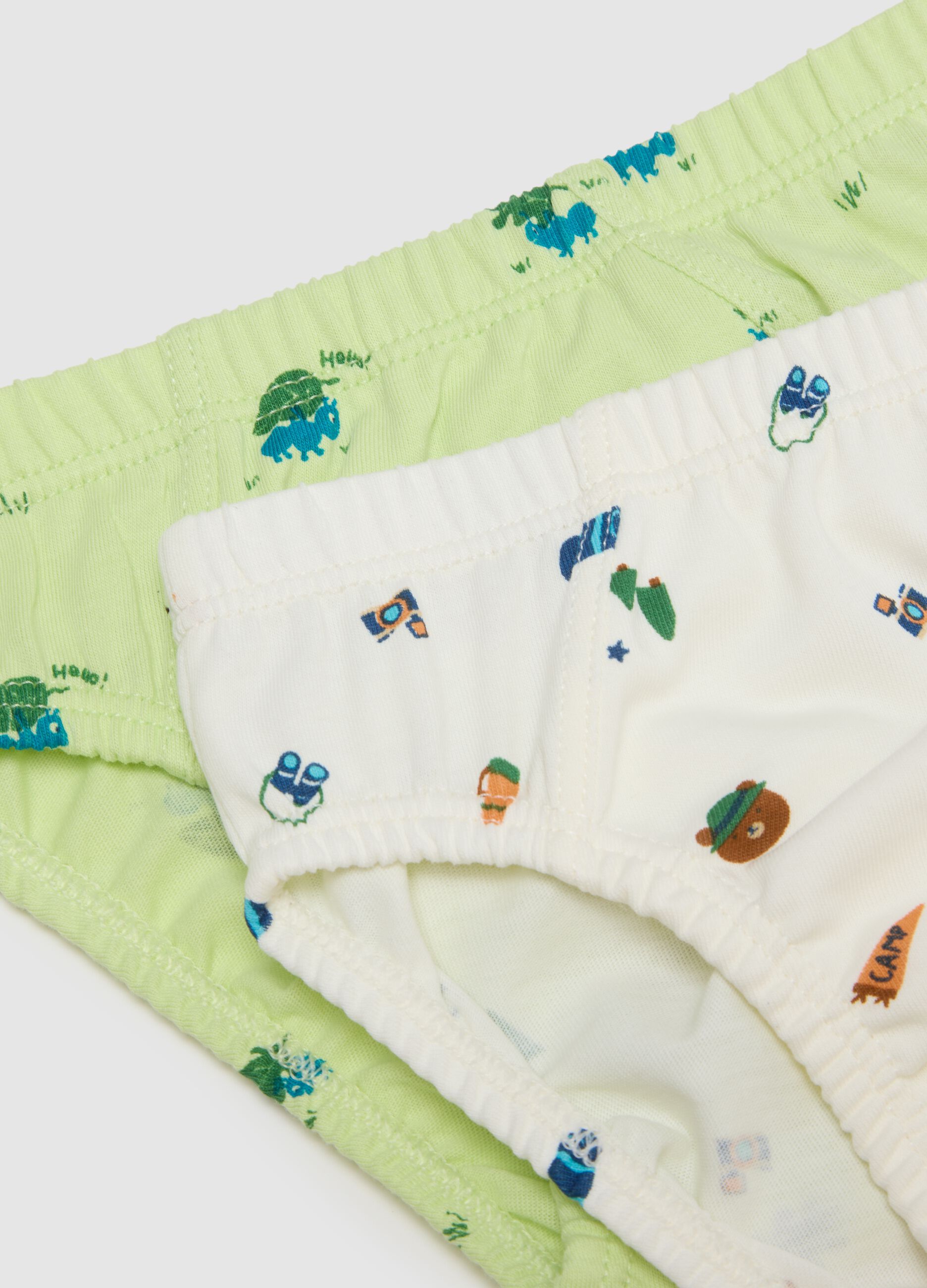 Multipack of pure cotton multicoloured regular fit baby briefs