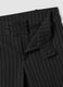 Black flared pinstripe trousers in stretch viscose_5