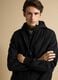 Black full-zip sweatshirt with collar, regular fit_3