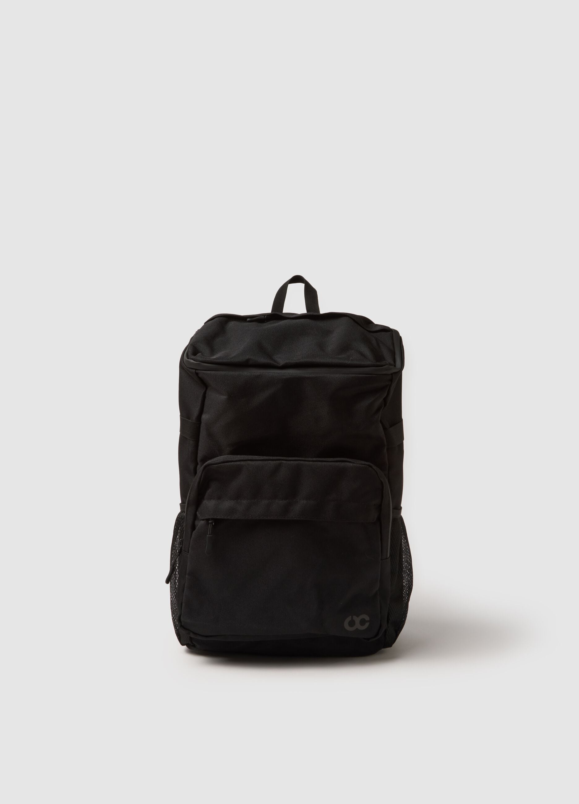 Black sports backpack with adjustable shoulder straps