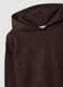Brown cotton-blend hoodie with crew neck_1