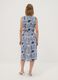 Blue pure cotton dress with print and matching belt, regular fit_3