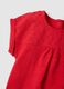 Girl's red pure cotton T-shirt regular fit with embroidery_3