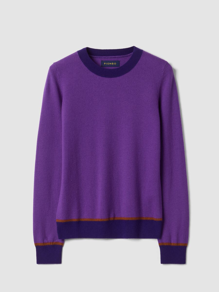 Purple pure wool crew-neck jumper_0