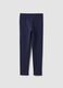 Girls&rsquo; skinny stretch organic cotton blue leggings_0