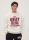 White cotton-blend sweatshirt with Miami Heat front print_2