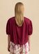 Red pure cotton regular-fit blouse with bow_3