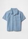 Children's short-sleeve denim shirt_1