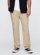 Regular beige trousers in linen and cotton_1