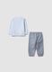Light blue organic cotton printed baby pyjamas_1