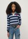 Girls' multicolour striped pure cotton polo, regular fit_0