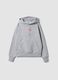 Grey cotton-blend hoodie for girls, regular fit_3