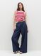 Wide-leg fluid trousers with darts_0