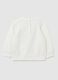 Felpa da bambina in cotone elasticizzato bianca regular fit con orsacchiotti_1