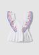 White pure cotton tank top with embroidered ruffle sleeves_3