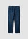 Blue denim slim-fit jeans in cotton and viscose blend_0