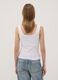 White fitted stretch-cotton tank top_3