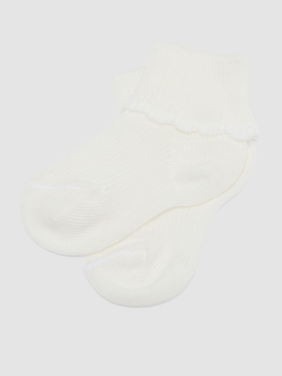 2-pack of multicolour short cotton-blend socks for baby girl_1