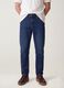 Regular tapered pure cotton denim jeans_3