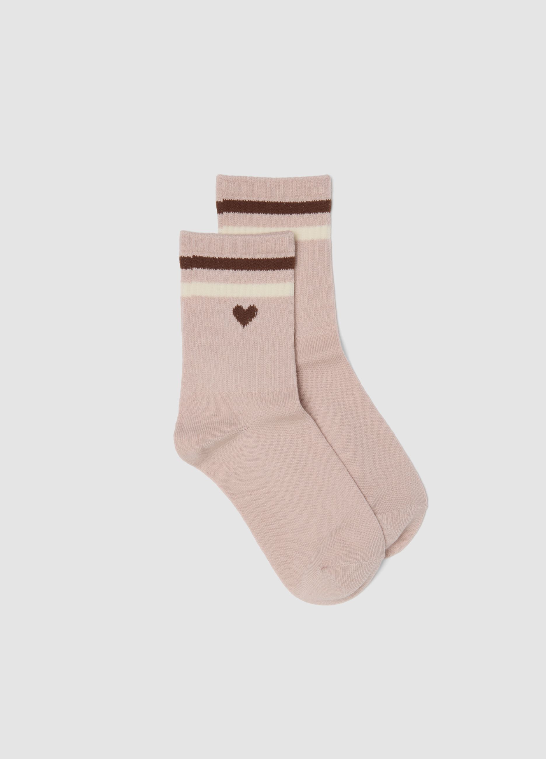 Pink stretch organic cotton socks