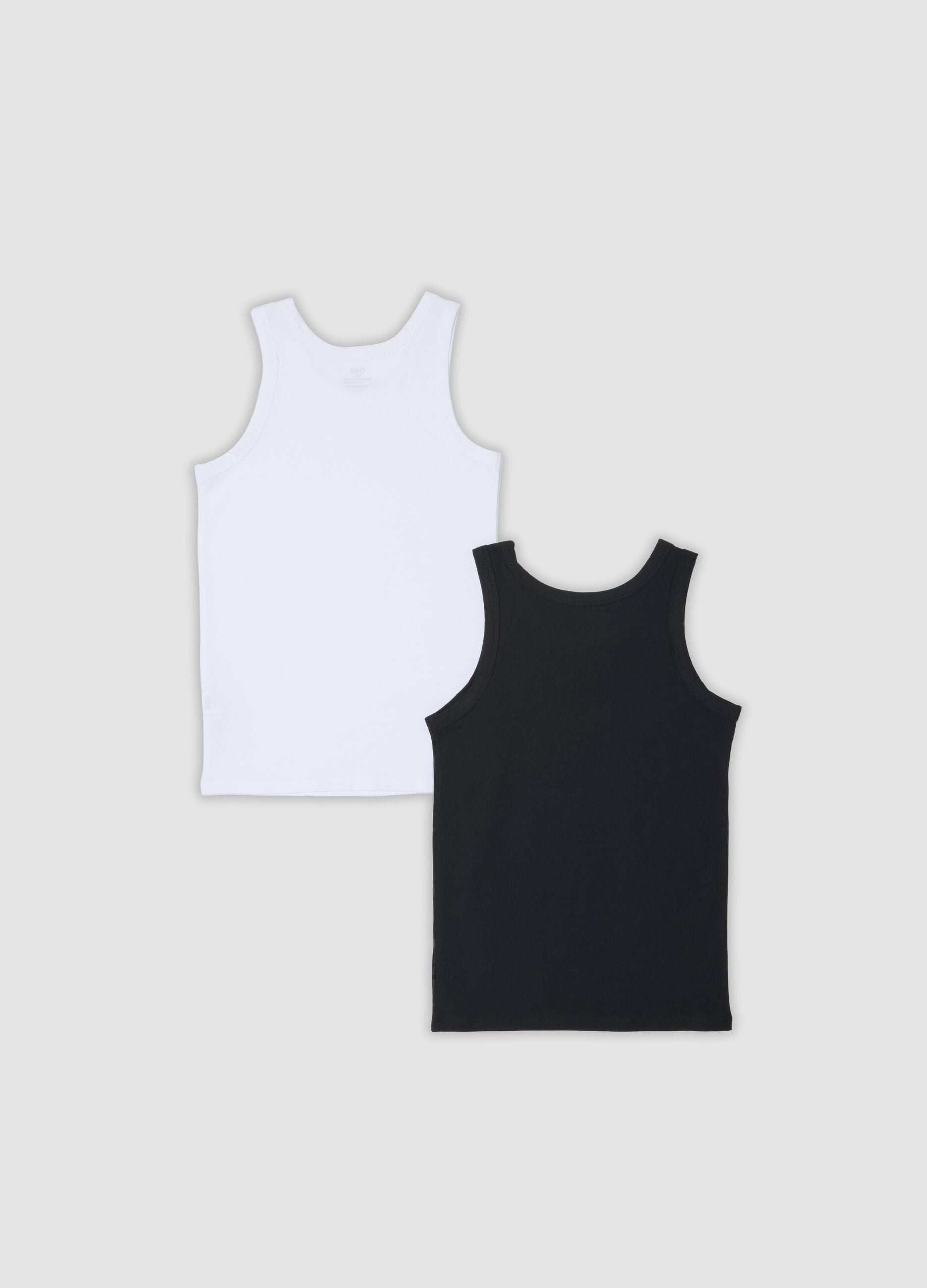 2-pack multicolour boys&rsquo; stretch organic cotton vests
