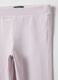 Pink stretchy cotton regular fit leggings for girls_2