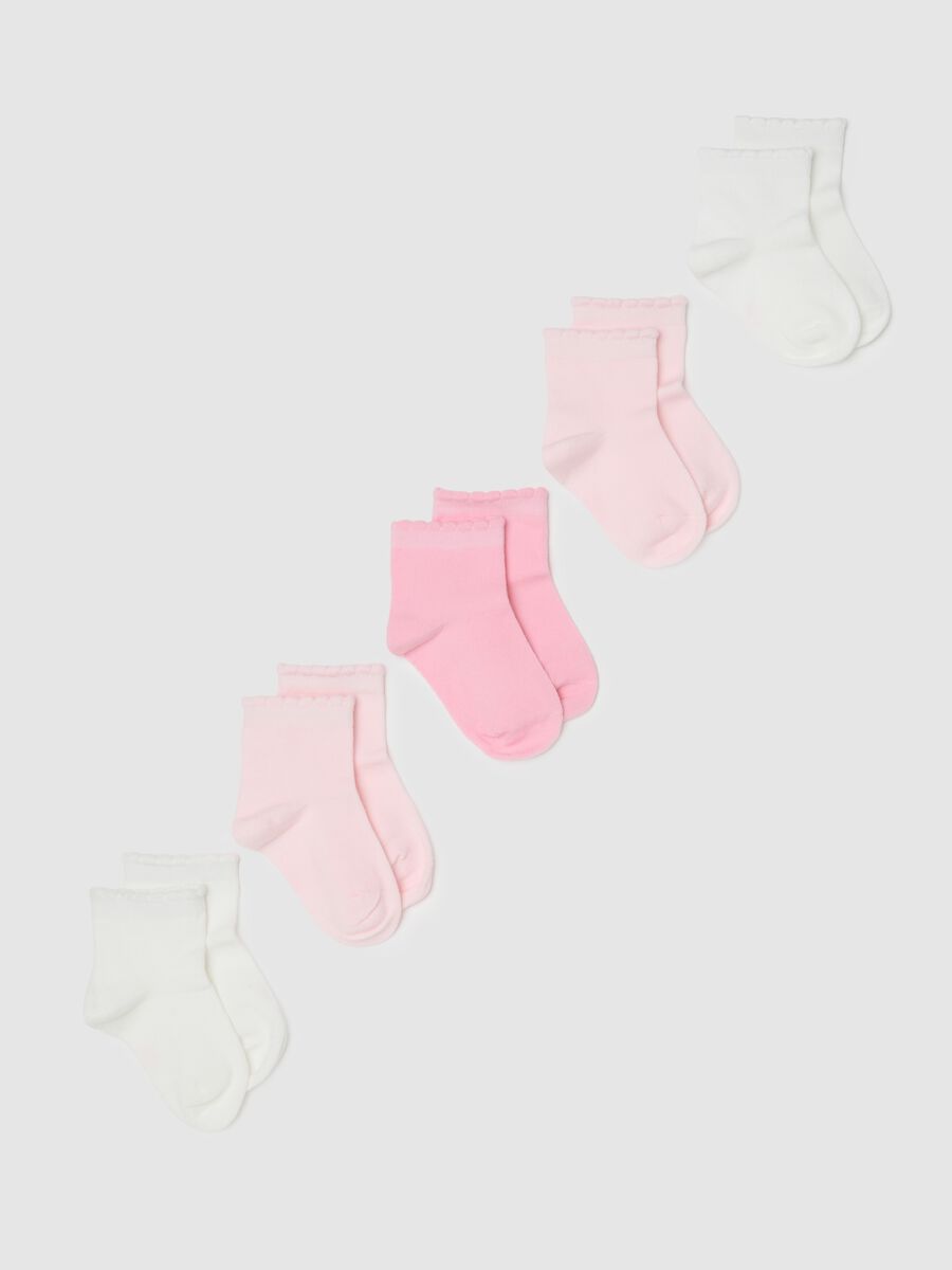 Girls' multicoloured stretch cotton socks multipack_0