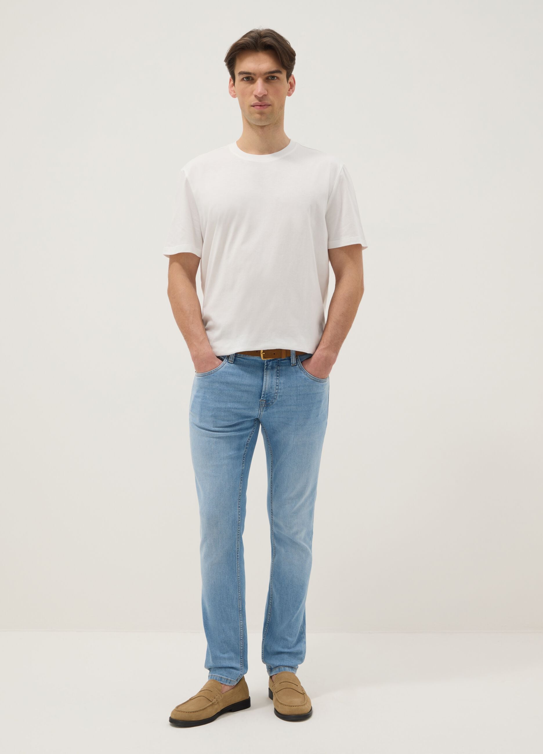 Blue Stretch Cotton Skinny Fit Jeans