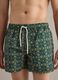 Green patterned swim shorts with elasticated waist_3