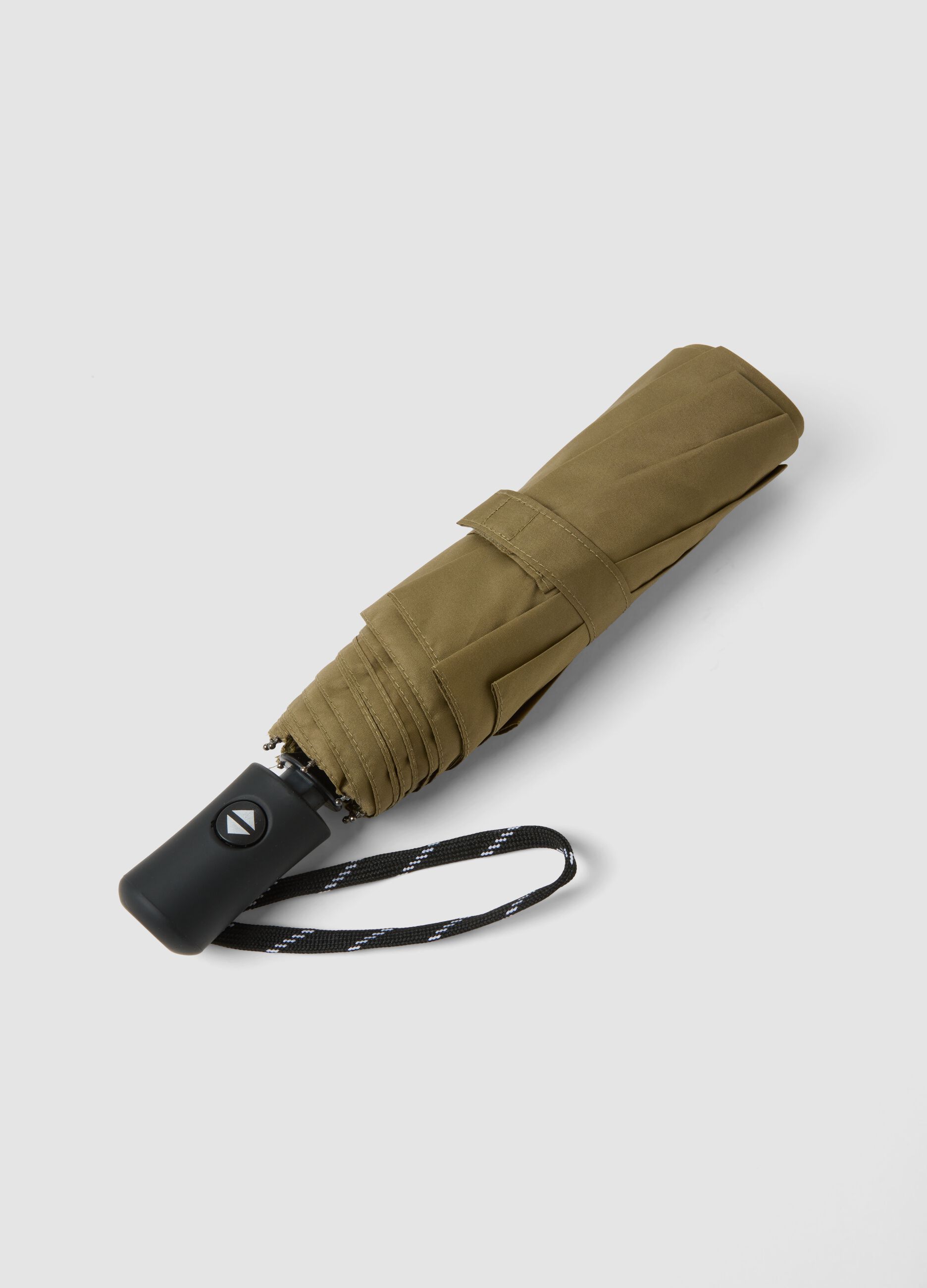 Olive green folding umbrella with sleeve
