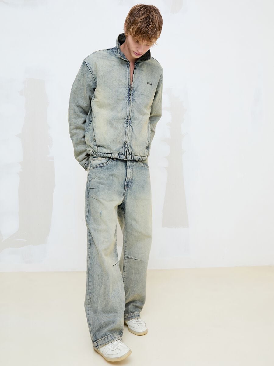 Vintage Light Blue Wide-Leg Denim_1