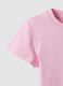 Pink girl&rsquo;s stretch cotton t-shirt with heart - regular fit_3