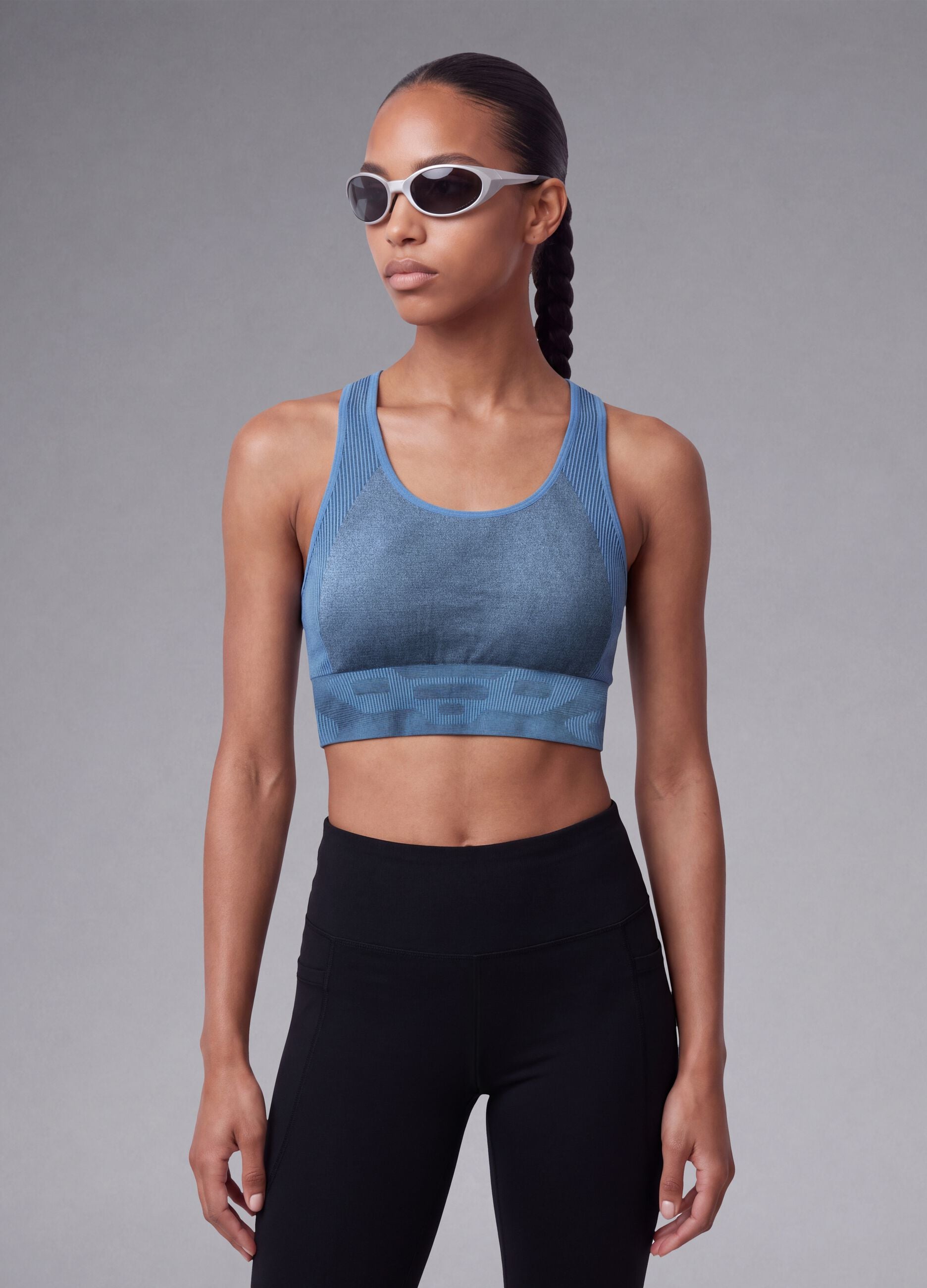 Blue sports bra in stretch fabric ALTAVIA RUNNING