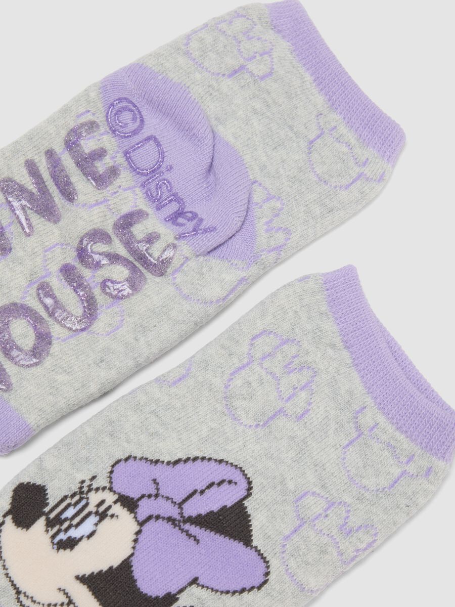2-pack of short organic stretch cotton socks with Minnie print_1