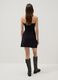 Black stretch viscose mini dress_2