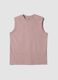 Pink crew-neck pure cotton vest, relaxed fit_4